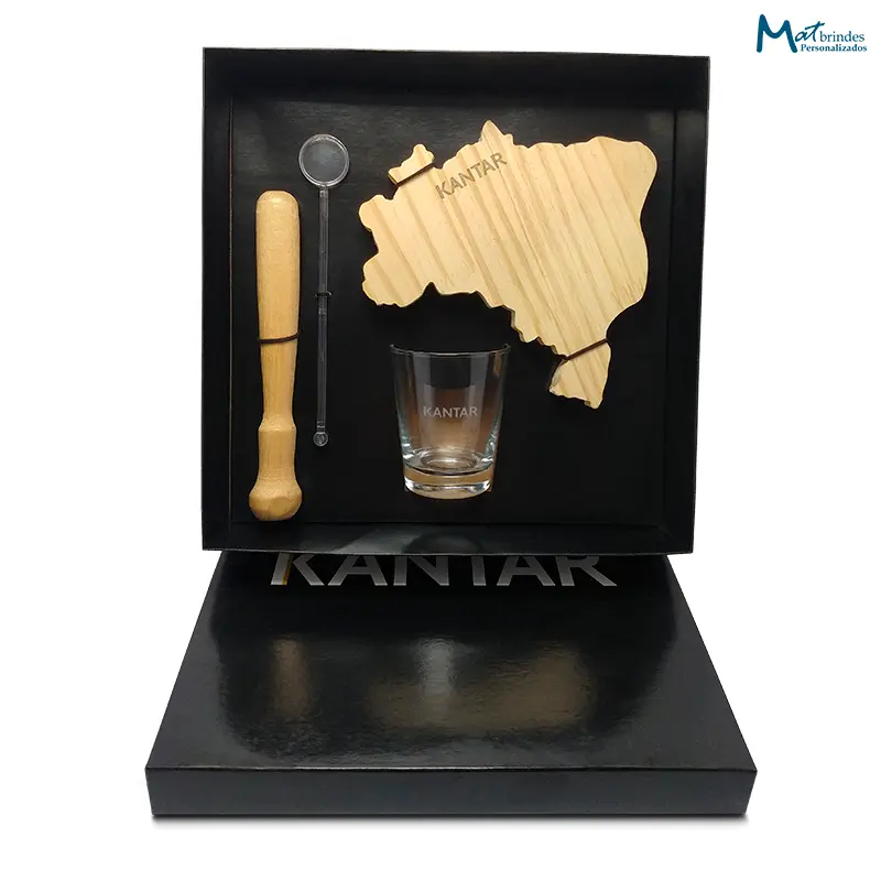 Kit Caipirinha com Tábua e Socador de Madeira - MB203