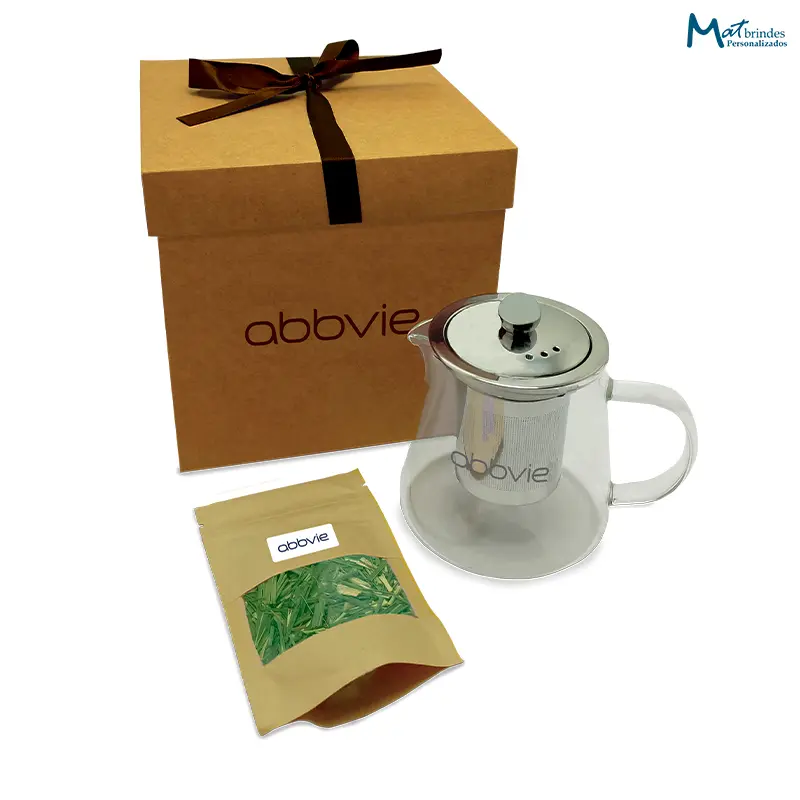 Kit Chá na Caixa Kraft Personalizado - MB573