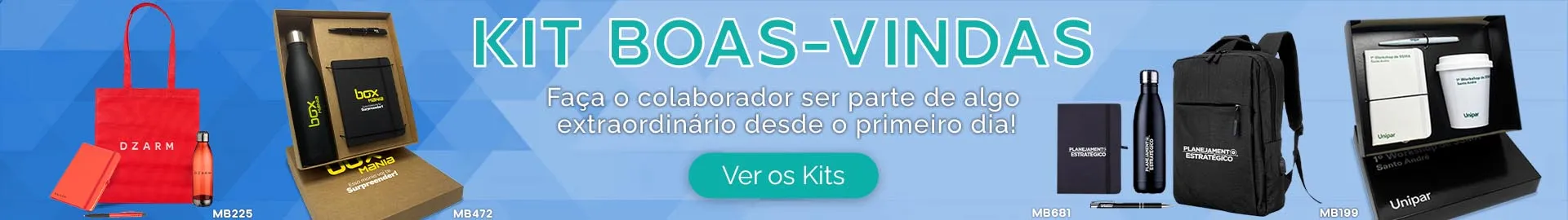 Kit Boas-vindas Personalizado Matbrindes Personalizados Banner