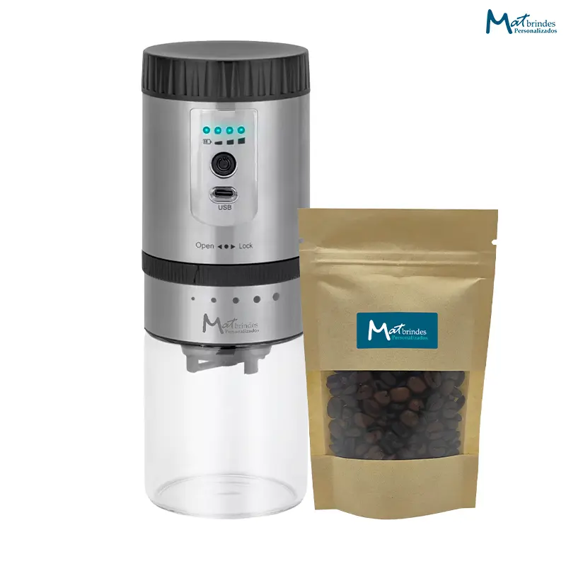 Kit Café com Moedor de Café Elétrico USB - MB680