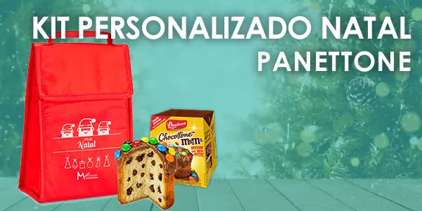 Banner Kit Natal Panettone para Brinde Final de Ano