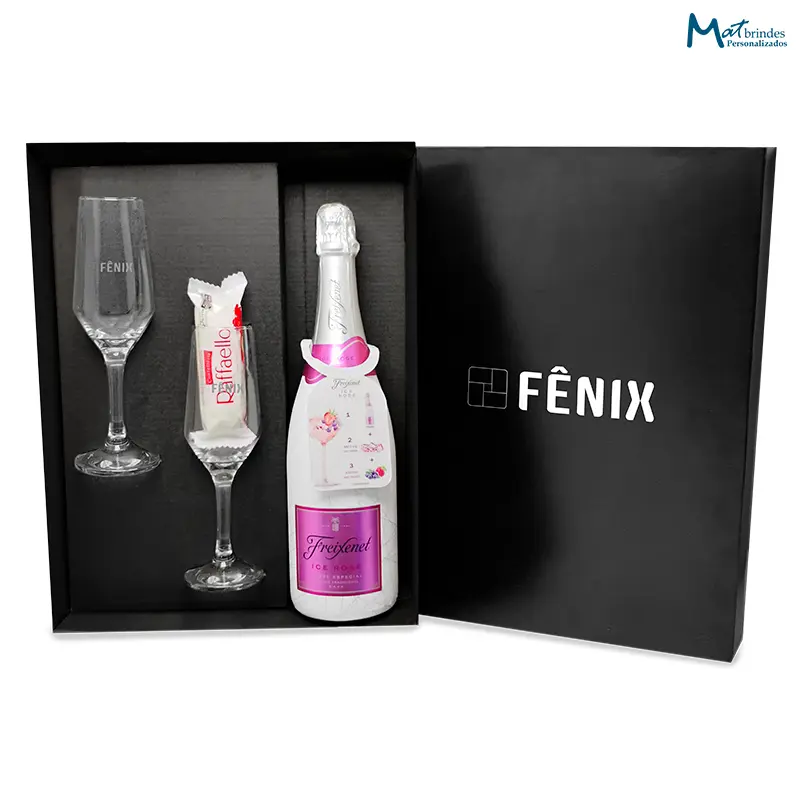 Kit Espumante Freixenet Ice Rosé com Chocolate Raffaello - MB719