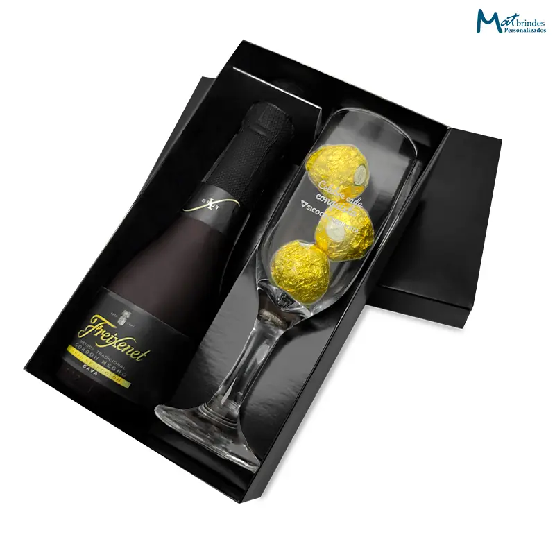 Kit Espumante Cava Freixenet Cordon Negro Brut com Chocolate - MB709