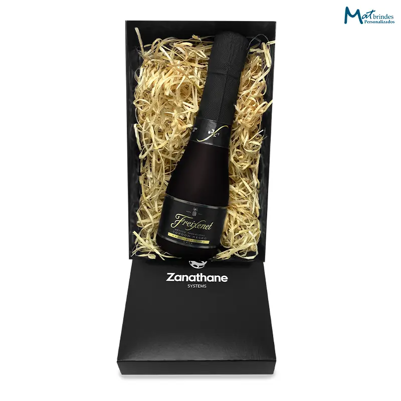 Kit Espumante Mini Freixenet Cordon Negro na Palha - MB740