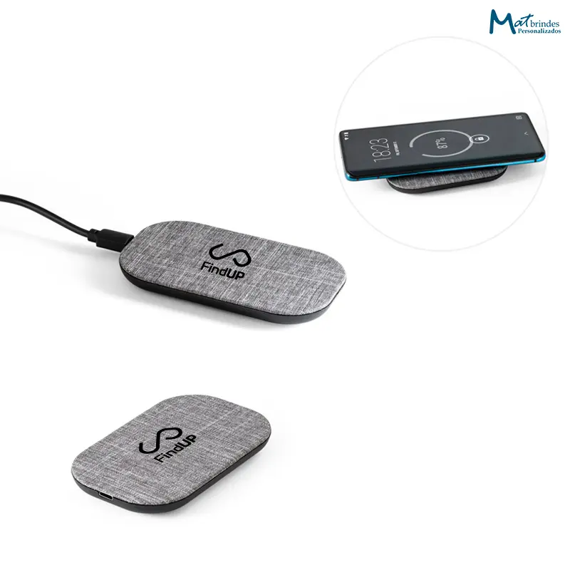 Carregador Wireless em Pet Reciclado Personalizado - MB842