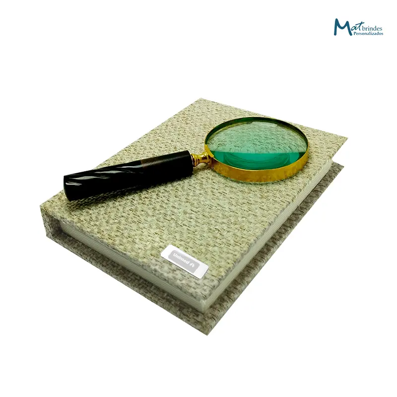 Kit com Livro-Caixa e Lupa Personalizado - MB858