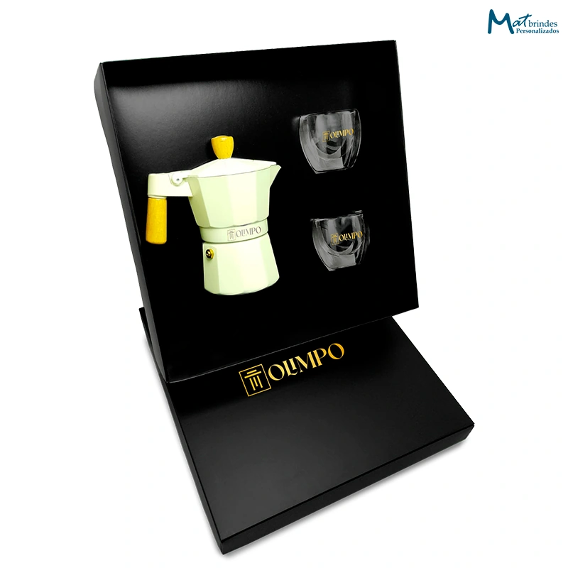 Kit Café com Cafeteira e 2 Copos Paredes Duplas- MB887
