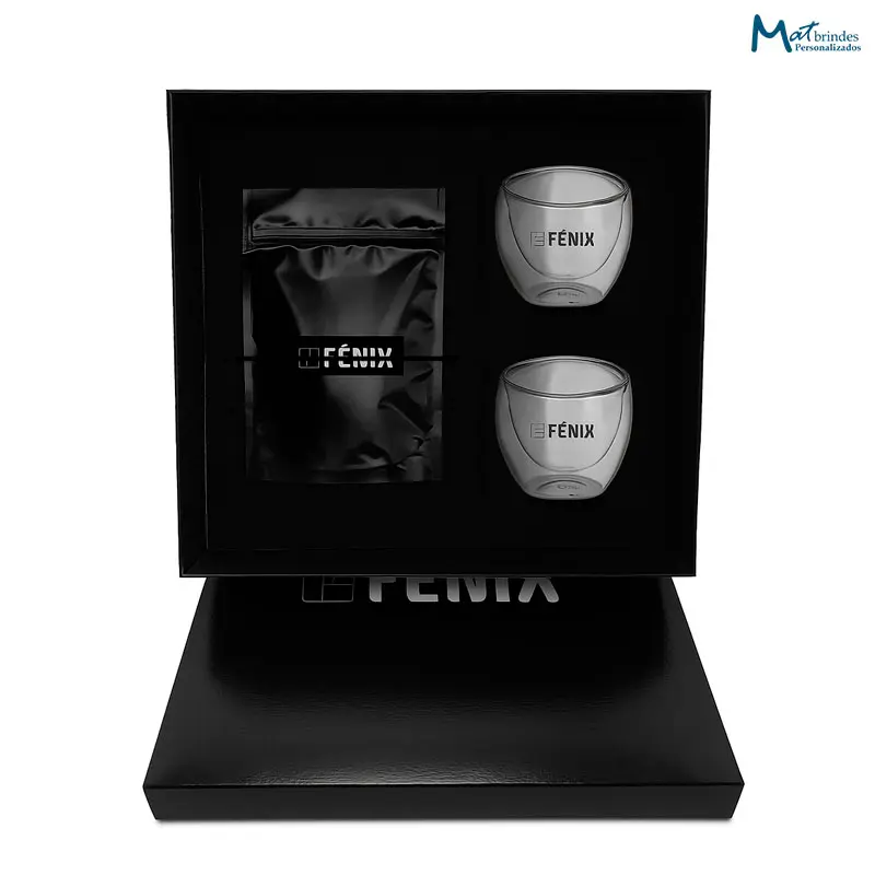 Kit Café Arábica com Copos Parede Duplas - MB903