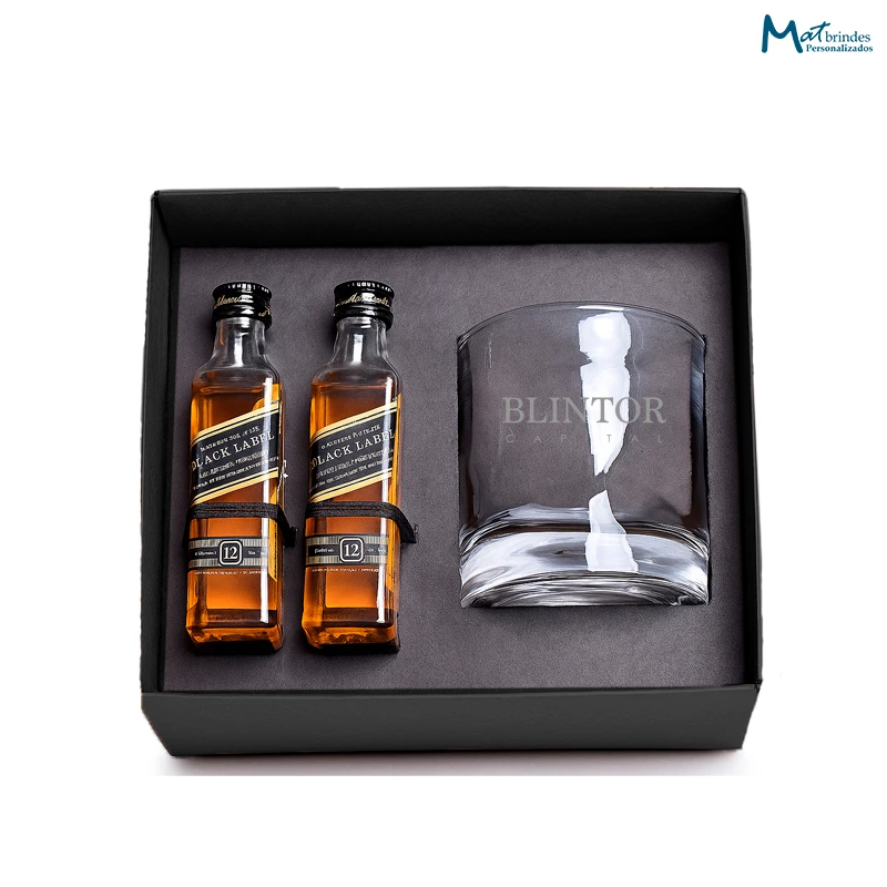 Kit Whisky Copo e Mini Johnnie Walker- MB881