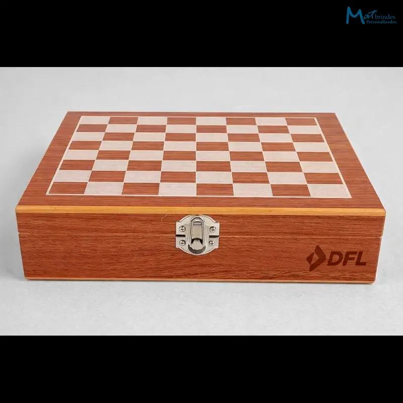 Conjunto de Xadrez com Caixa de Madeira -MB921