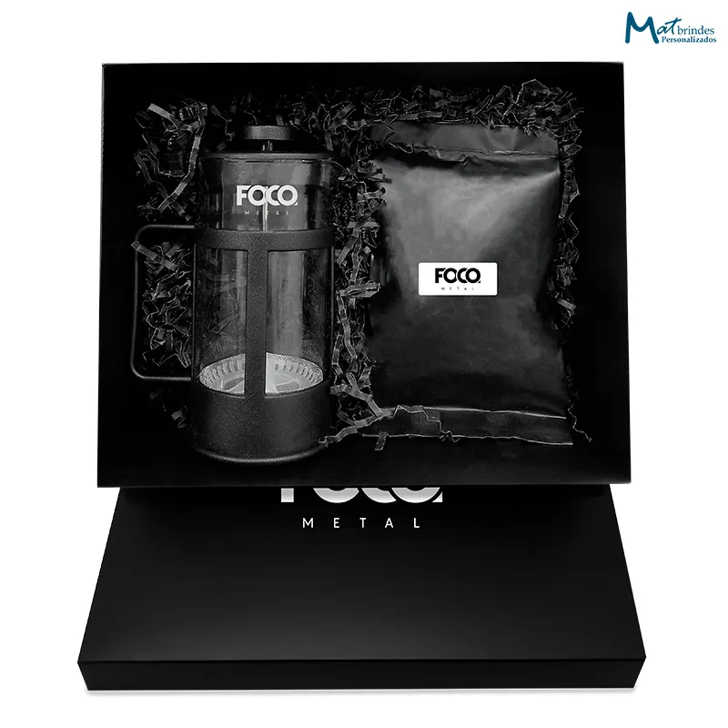 Kit Café no Berço de Palha Preta Personalizado - MB922