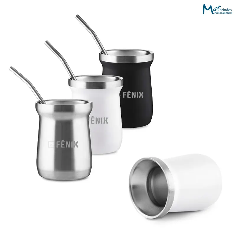 Copo/Cuia Térmico de 250ml em Inox Personalizado - MB933