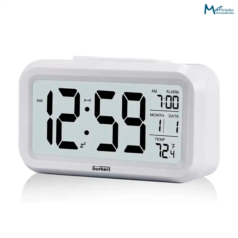 Relógio de Mesa Digital Personalizado com Sensor de Luz - MB939