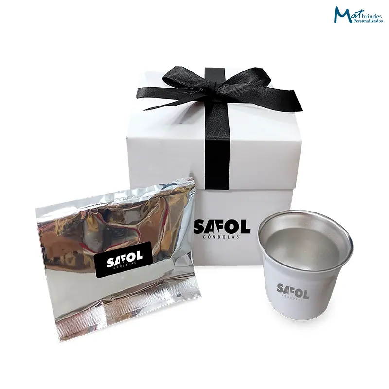 Kit Café Personalizado com Copo expresso e Sachê 30g - MB956